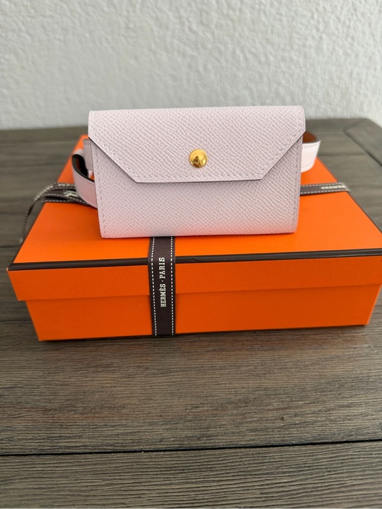 Hermes kelly pocket belt Mauve Pale